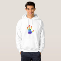 SUDADERA CON CAPUCHA AGRADABLE DE LA PIZCA: LGTB+