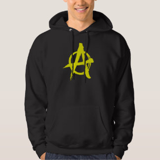 Sudadera con capucha amarilla cepillada de la