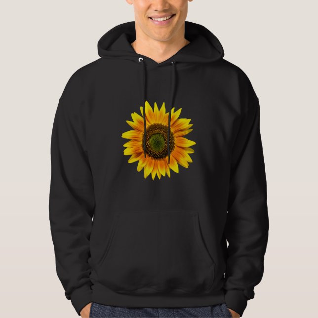 Sudadera con capucha amarilla hermosa del girasol 