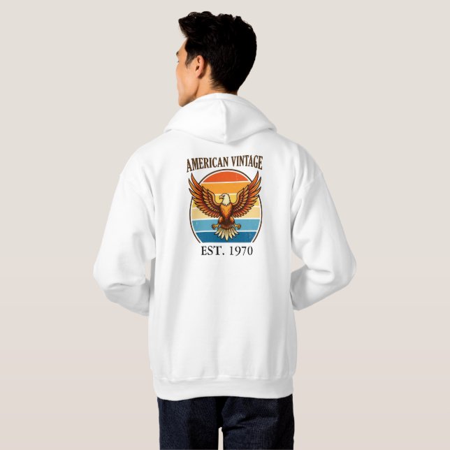 Sudadera con capucha American Vintage Eagle Sunset (Reverso completo)