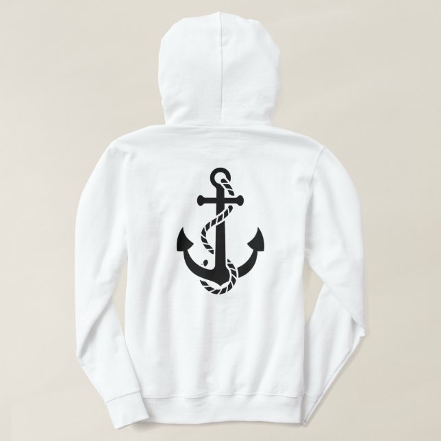 Sudadera con capucha anclada (Reverso del diseño)