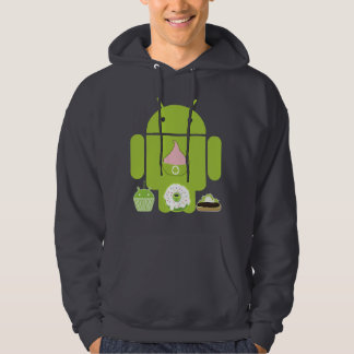 Sudadera con capucha androide de las versiones