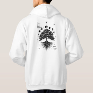 Sudadera con capucha árbol gótico celeste fase lun