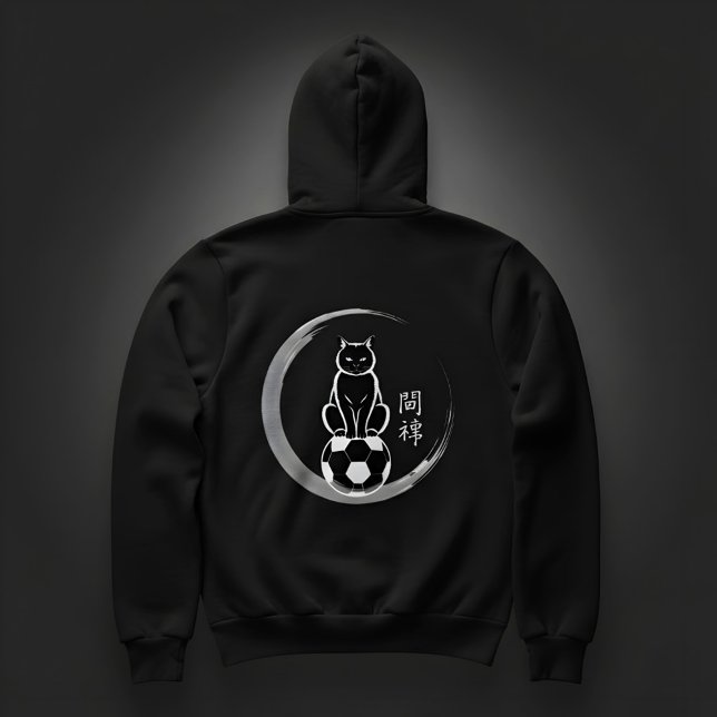 Sudadera con capucha audaz de gato de fútbol - Rop (Subido por el creador)
