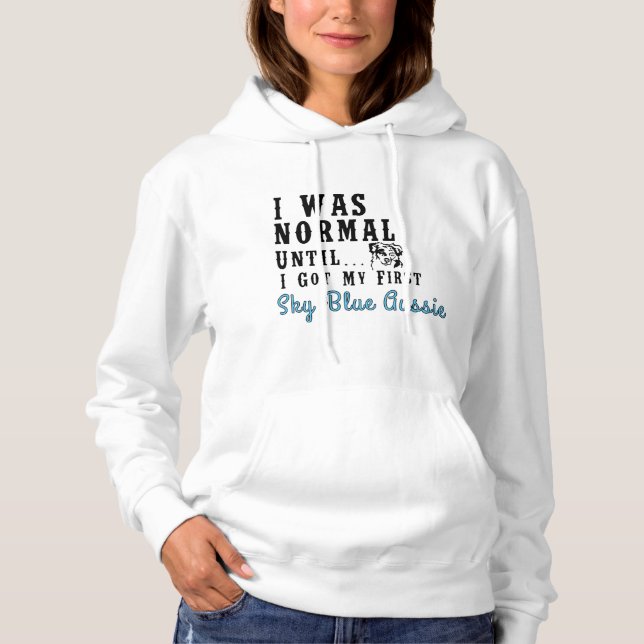 Sudadera con capucha australiana del azul de cielo (Anverso)