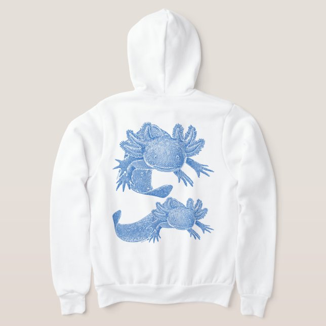 Sudadera con capucha Axolotl Zip - AZUL (Distribución Reverso )