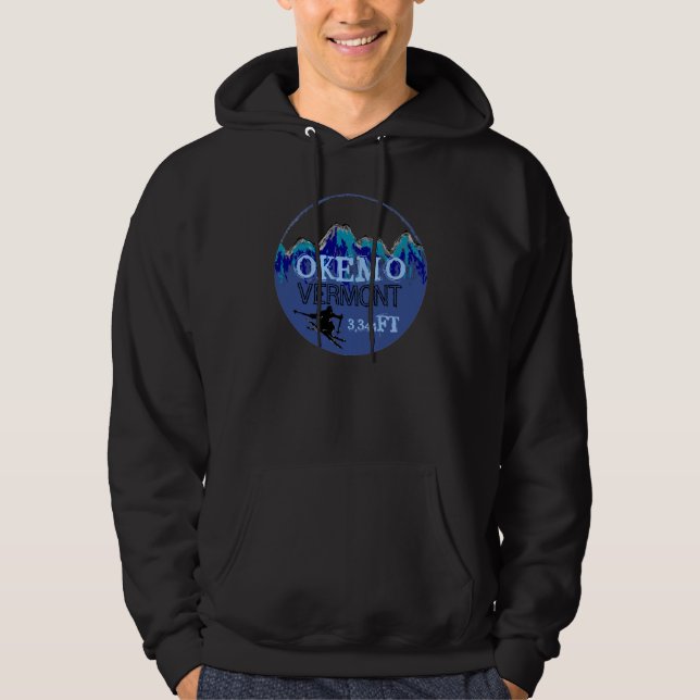 Sudadera con capucha azul de la elevación del arte (Anverso)