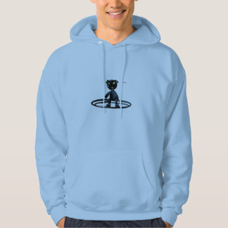 Sudadera con capucha azul /gato