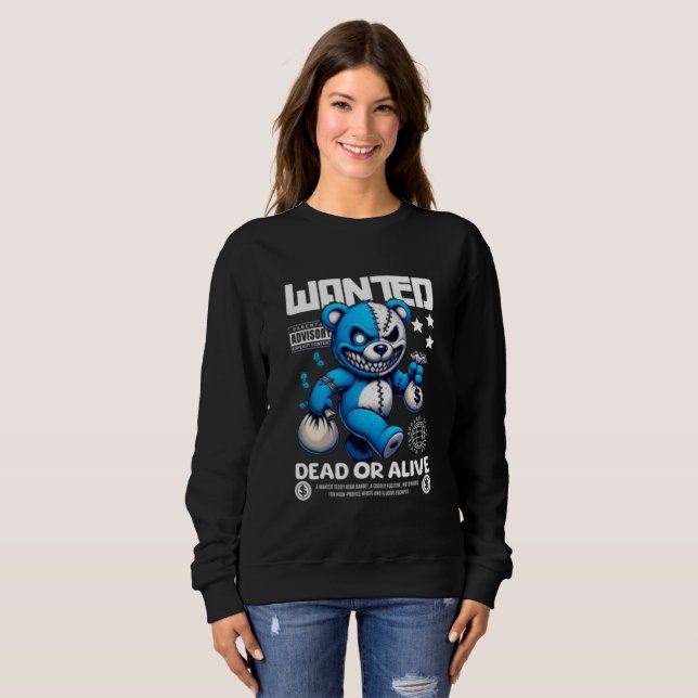 Sudadera con capucha Bandit Edgy Teddy Bear para m (Anverso completo)