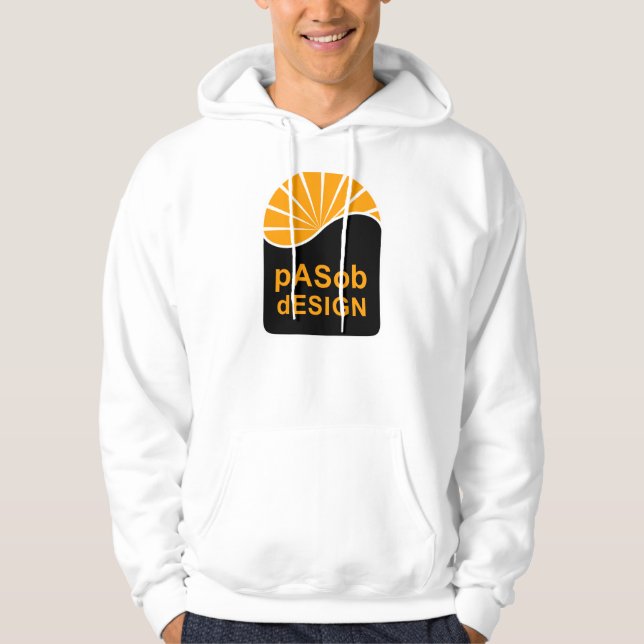 Sudadera con capucha básica, blanca (Anverso)