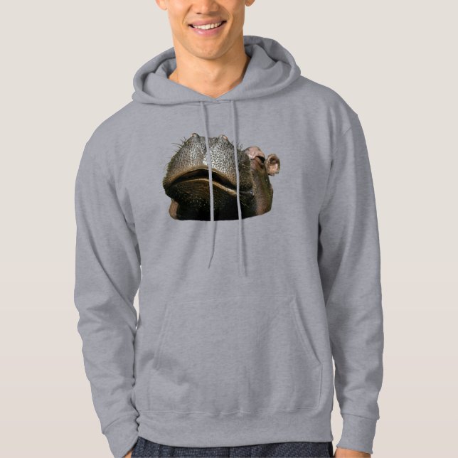 Sudadera con capucha básica de hipopótamo (Anverso)
