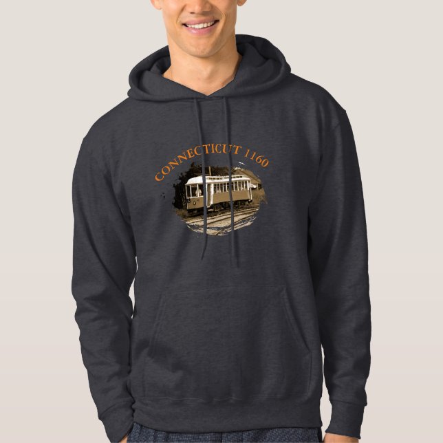 Sudadera con capucha básica para hombre Connecticu (Anverso)