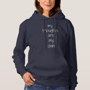 Sudadera con capucha básica para mujer My Thoughts