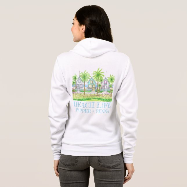 Sudadera con capucha Beach Life Tropical Shack (Reverso completo)