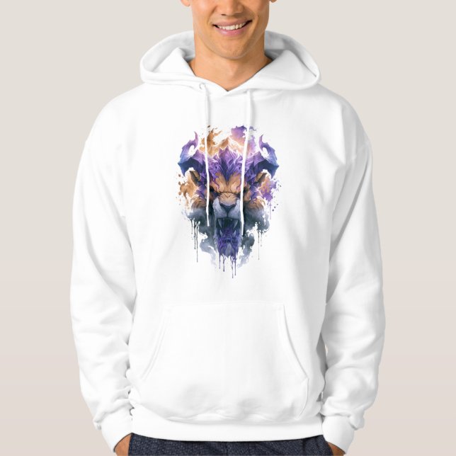 Sudadera con capucha Bestia Modo León Demonio (Anverso)