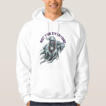 Sudadera con capucha blanca con estampado frontal