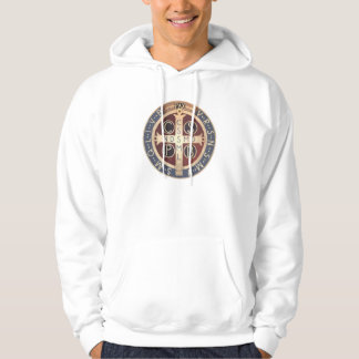 Sudadera con capucha blanca con la medalla de St.