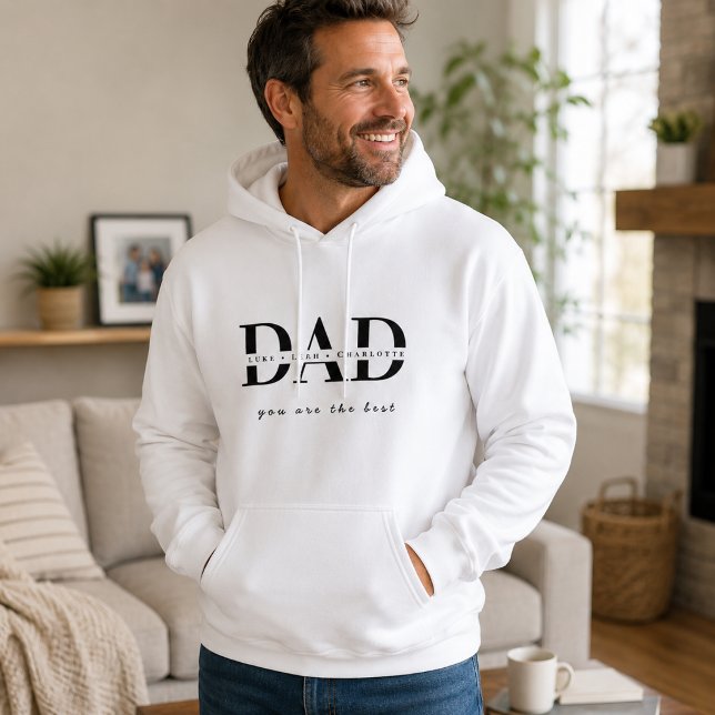 Sudadera con capucha blanca DAD moderna personaliz (Subido por el creador)