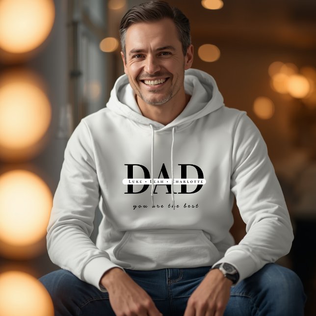 Sudadera con capucha blanca DAD moderna personaliz (Subido por el creador)