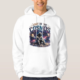 Sudadera con capucha blanca de astronauta perdido 