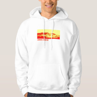Sudadera con capucha blanca de la montaña de la