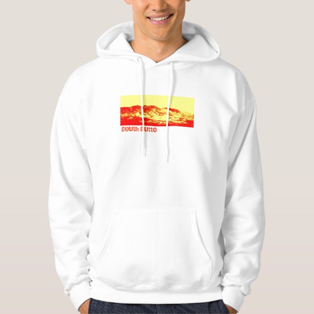 Sudadera con capucha blanca de la montaña de la (Anverso)