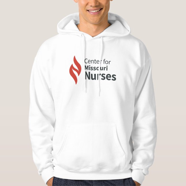 Sudadera con capucha blanca del Centro para Enferm (Anverso)