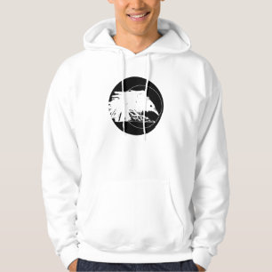 Sudadera con capucha blanca del cuervo
