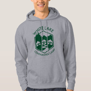 Sudadera con capucha blanca del lago