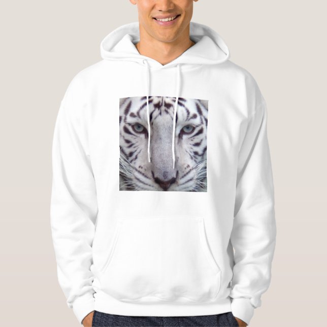Sudadera con capucha blanca del tigre (Anverso)