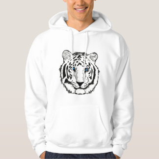 Sudadera con capucha blanca del tigre