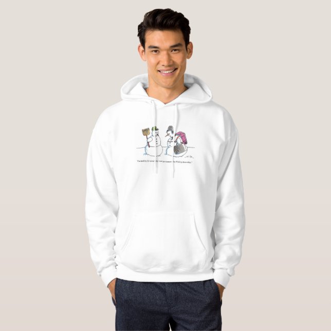 Sudadera con capucha blanca para hombres de la Ant (Anverso completo)