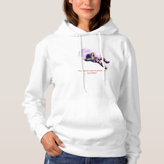 Sudadera con capucha blanca para mujeres Minimal A (Anverso)