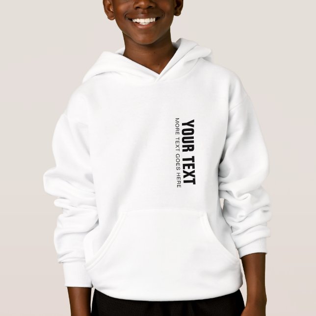 Sudadera con capucha blanca para niños (Anverso)