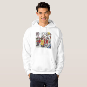 Sudadera con capucha blanca Santa Strike