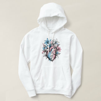 Sudadera con capucha "Bloom From Within" Corazón y