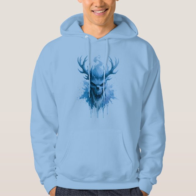 Sudadera con capucha Blue Frost Skull (Anverso)