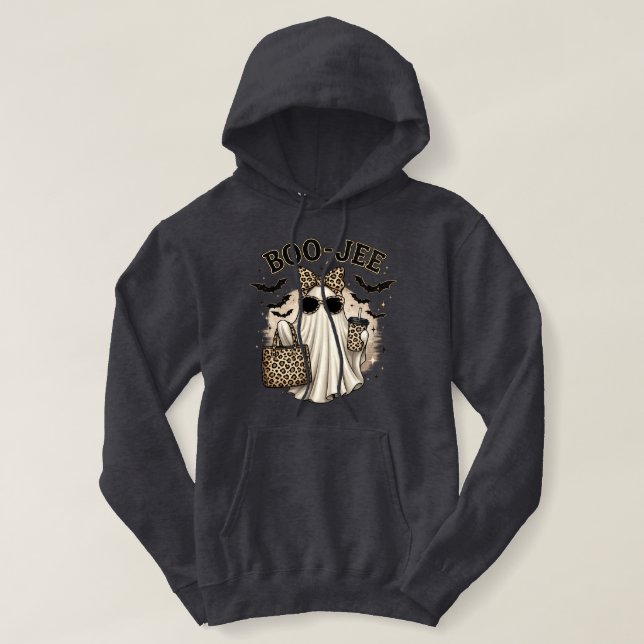 Sudadera con capucha Boo-Jee Leopardo Fantasma Hal (Diseño del anverso)