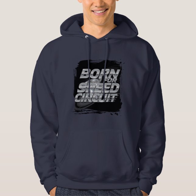 Sudadera con capucha Born for Speed Circuit Track  (Anverso)