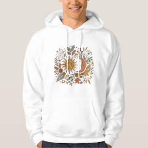 Sudadera con capucha botánica de sol y luna crecie