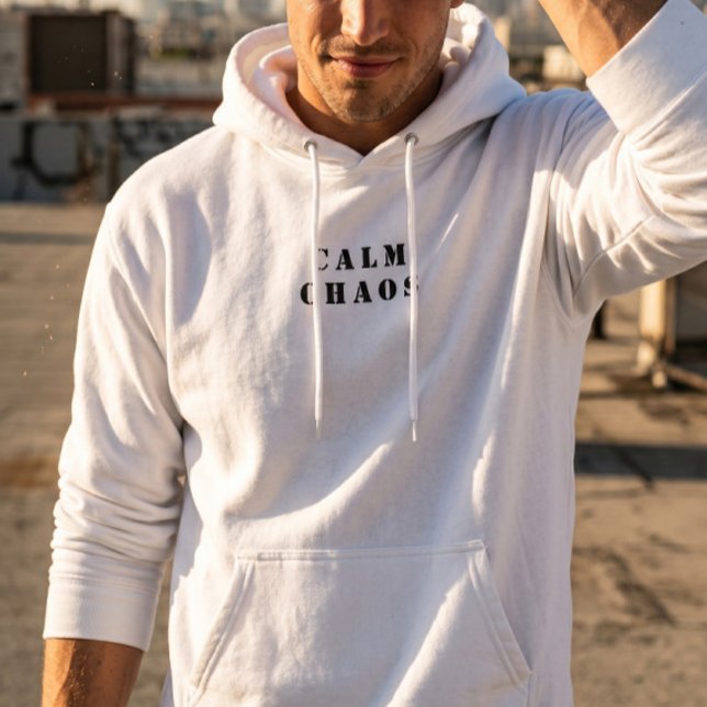 Sudadera con capucha Calm Chaos - Paradoja Minimal (Subido por el creador)