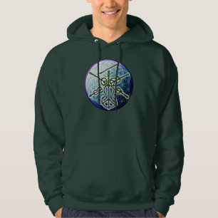 Sudadera con capucha céltica del círculo de la paz
