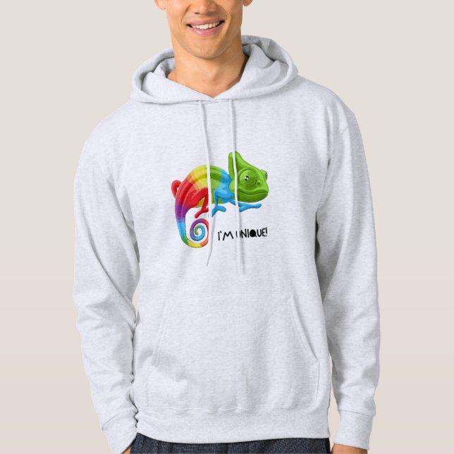 Sudadera con capucha Chameleon para hombres inspir (Anverso)