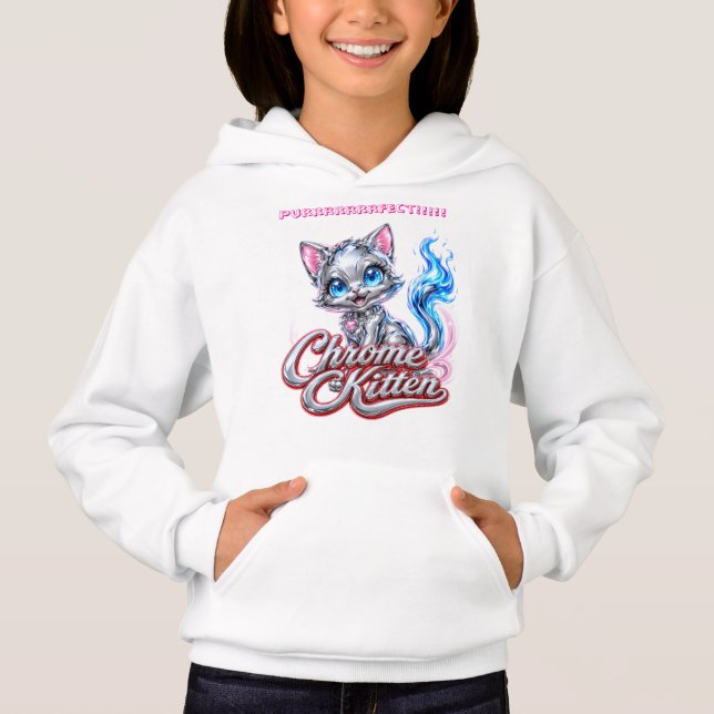 Sudadera con capucha Chrome Kitten " Supacute" (Anverso)
