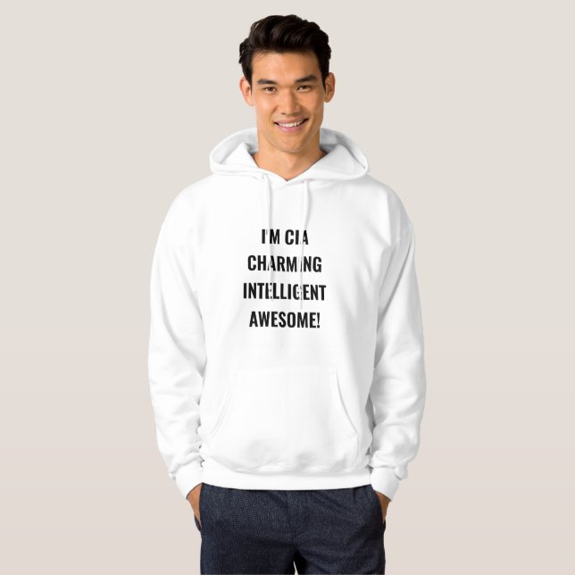 Sudadera con capucha CIA-Encantador inteligente Im (Anverso completo)