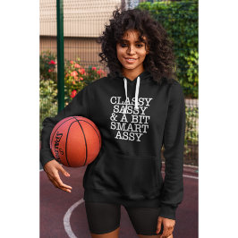 Sudadera con capucha clásica de mujer negra genial