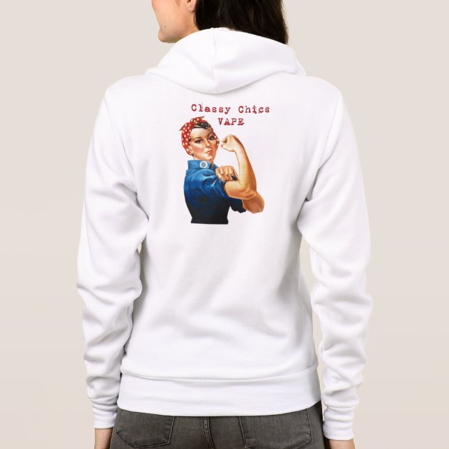 Sudadera con capucha con clase de Rosie del (Reverso)