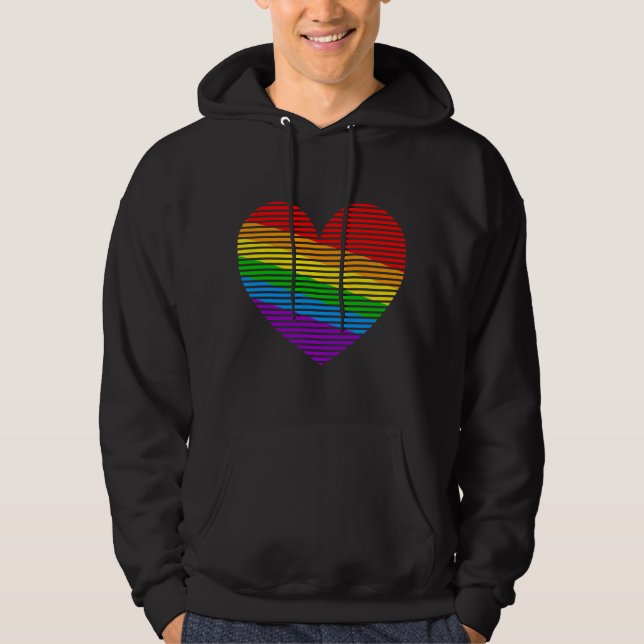 Sudadera con capucha Corey Tiger 80s Rainbow Strip (Anverso)