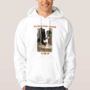 Sudadera Con capucha: Corgi galés y dudoso de caucho