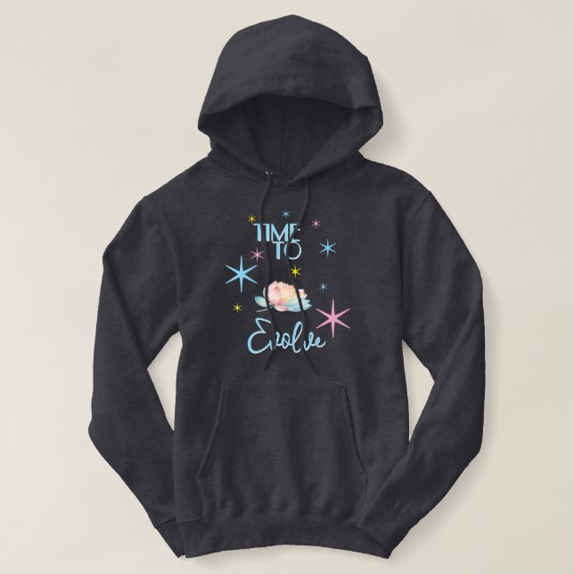 Sudadera con capucha Cosmic Lotus para evolucionar (Diseño del anverso)